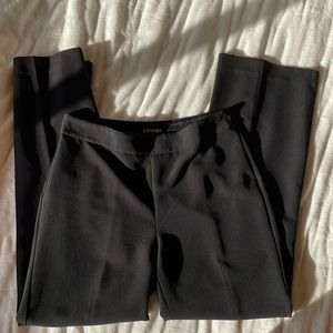 Wide leg high rise black trousers